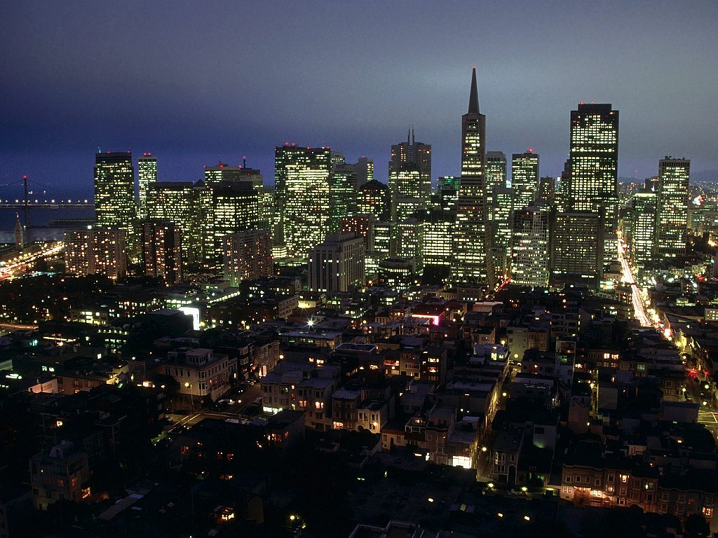 City Lights of San Francisco, California